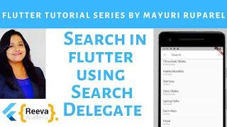 Flutter Search Bar | Search in Flutter using SearchDelegate | Learn Flutter with Mayuri Ruparel