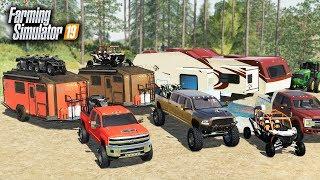 FS19- LUXURY CAMPING! $90,000 OFF-ROAD CAMPER & BUILDING A RV RESORT (MULTIPLAYER)
