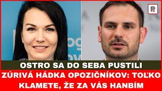 Zúrivá hádka opozičných poslancov: Toľko klamete, až sa za vás hanbím