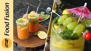 Grapes Mojito & Berry Peach Mojito Recipe by Food Fusion