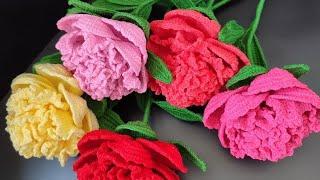 How to crochet Peony flower - final episode/Cum crosetam Bujori - episod final