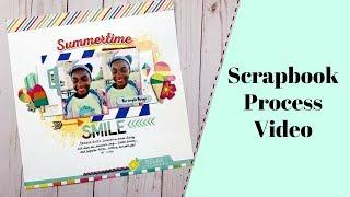 Scrapbook Process Video | Easy Watercolor Background!