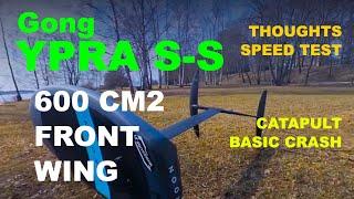 Wingfoiling wingsurf test: Gong Ypra S-S 600cm2. Thoughts, speed test, catapult, basic crash.