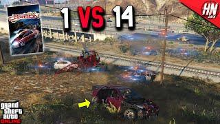 NFS Carbon 1v14 GTA 5 ManHunt!