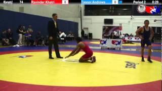 2012 Kiki Cup 74: Ravinder Khatri (India) vs. Tanner Andrews (USA #4)