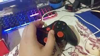 How to Connect gen game X3 Wireless Controller via Wired USB Connection (Tagalog). Eng. [CC].