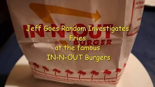 IN-N-OUT Burgers. Fries Only ! Los Angeles, California