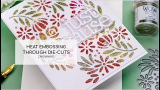 ️Painting with Embossing Powders or Heat Embossing Through Die Cuts  CARD MAKING TECHNIQUE