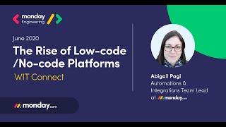 The Rise of Low-code/No-code Platforms | WIT Connect | June 2020