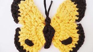 Аппликация БАБОЧКА Butterfly Applique Crochet