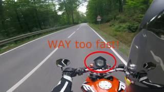 Nearly Crash! Hectic full break 115km/h | KTM Duke 125 2017