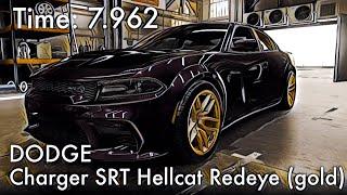 CSR2 - DODGE Charger SRT Hellcat Redeye (gold) - tune & shift (time: 7.962)