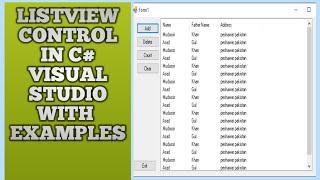 ListView C# | How to use Listview Control in C# | c# listview | List View in C#