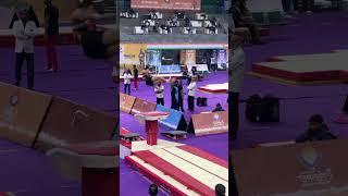 Vault jump performance by Gymnastics #hindisong #love a #gymnasters #rhythmicgymnasticshoop #sports