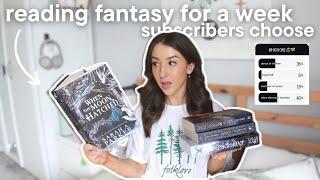 subscribers choose my fantasy reads for the week