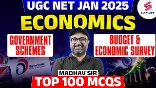 UGC NET Economics Final Revision | Government Schemes ,Budget & Economic Survey 100 MCQs |Madhav Sir