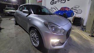 Installed Lowering Springs on a Suzuki Swift Zc83s