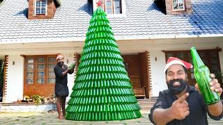 Bottle Tree Christmas Decoration  | ബിയർ കുപ്പികൊണ്ട് ക്രിസ്മസ് ട്രീ | M4 Tech |