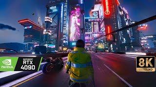 [8K] Cyberpunk 2077 RTX 4090 | PSYCHO Ray Tracing Graphics Next Gen Mod | BeyondallLimits 100+mods