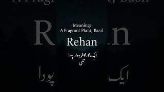 #muslim boy name rehan