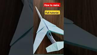 How to make a best realistic paper plane/ amazing paper rocket/world record plane tutorial #shorts