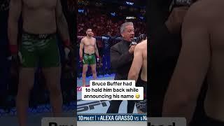 Bruce Buffer held him back  #UFC315