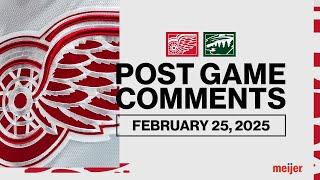 Cam Talbot, Simon Edvinsson, Albert Johansson, Todd McLellan Post Game Comments @ MIN | Feb 25, 2025