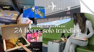 24 HOURS SOLO TRAVELING VLOG️ : FINLAND TO BANGKOK