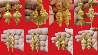 Latest One grm gold earrings jhumka designs/one grm gold jewellery designs