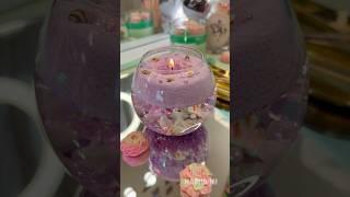 Purple Water Candle with Sand Wax & Shells | Aesthetic ASMR DIY