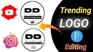 Instagram Profile Logo Editing || YouTube channel Logo Editing || Logo Editing on pixellab.#rr logo