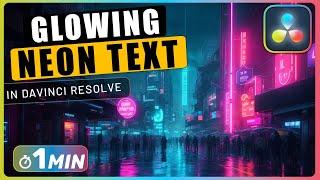 How to Create GLOWING NEON TEXT Effect in Davinci Resolve