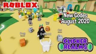 Roblox Clicker Realms Codes August 2020