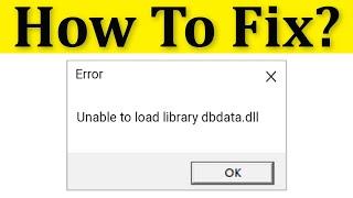 How To Fix Assassin's Creed Odyssey || Unable To Load Library dbdata.dll Error On Windows 10/8/7