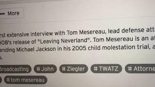 TOM MESEREAU ADMITS AN INSURANCE COMPANY DID NOT PAY MICHAEL JACKSON'S MOLESTATION SETTLEMENTS