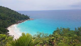 Anse Lazio trail to Anse Georgette. Praslin