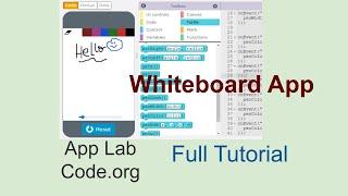 Whiteboard App | App Lab | Code.org | Full Tutorial