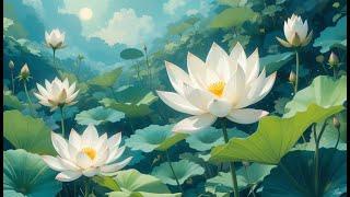 Beautiful white lotus flower wallpaper background images free download 004