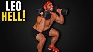 Home Leg Workout Routine | Dumbbells ONLY (BRUTAL!!)