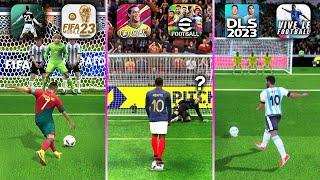 DLS 23 vs Total Football vs eFootball 23 vs Vive Le vs FIFA 23 vs Soccer Cup | Realistic Penalty