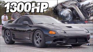 BADDEST 3000GT VR4 on the Planet!(1300HP 50PSI of BOOST) + 1000HP Stick Shift Mustang DOES WORK!