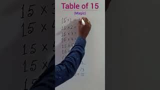 Table of 15