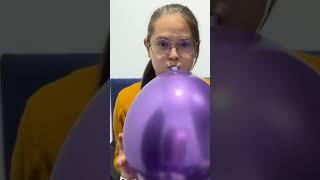 PUPRLE #blowing #balloon #asmr #shorts