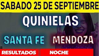 Resultados Quinielas Nocturna de Santa Fe y Mendoza, Sábado 25 de Septiembre