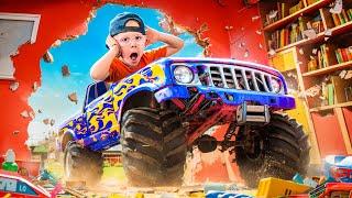 Braxton and Ryder’s Epic Monster Truck vs Go Kart Race | Fun for Kids