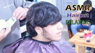 asmr haircut,barber made a relaxing haircut with scissors sounds @StylistElnar