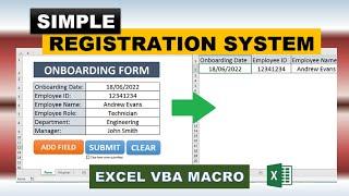 Simple Registration System in Excel (using a Range)