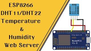 ESP8266 DHT11/DHT22 Temperature and Humidity Web Server