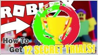 How to get the 12 SECRET TRIALS BADGE in BE CRUSHED BY A SPEEDING WALL! FEBRUARY 2020 CODE! [ROBLOX]