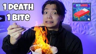 Roblox Bedwars But Everytime I Die, I Eat The SPICIEST NOODLES!